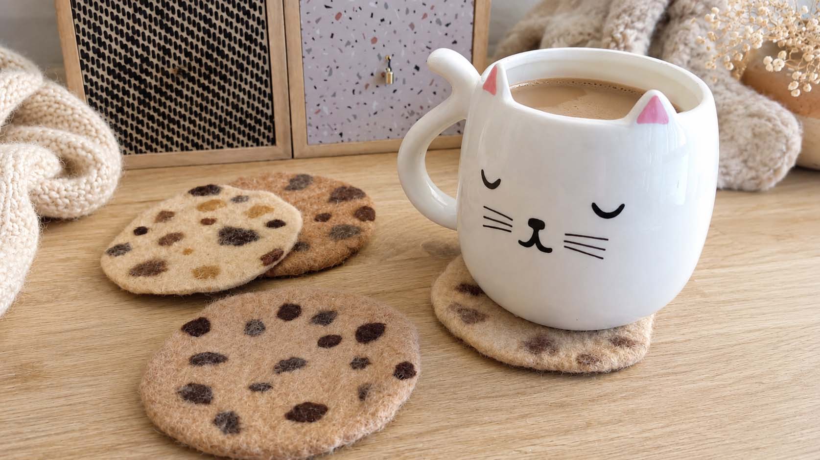 Cookies feutrées à la main