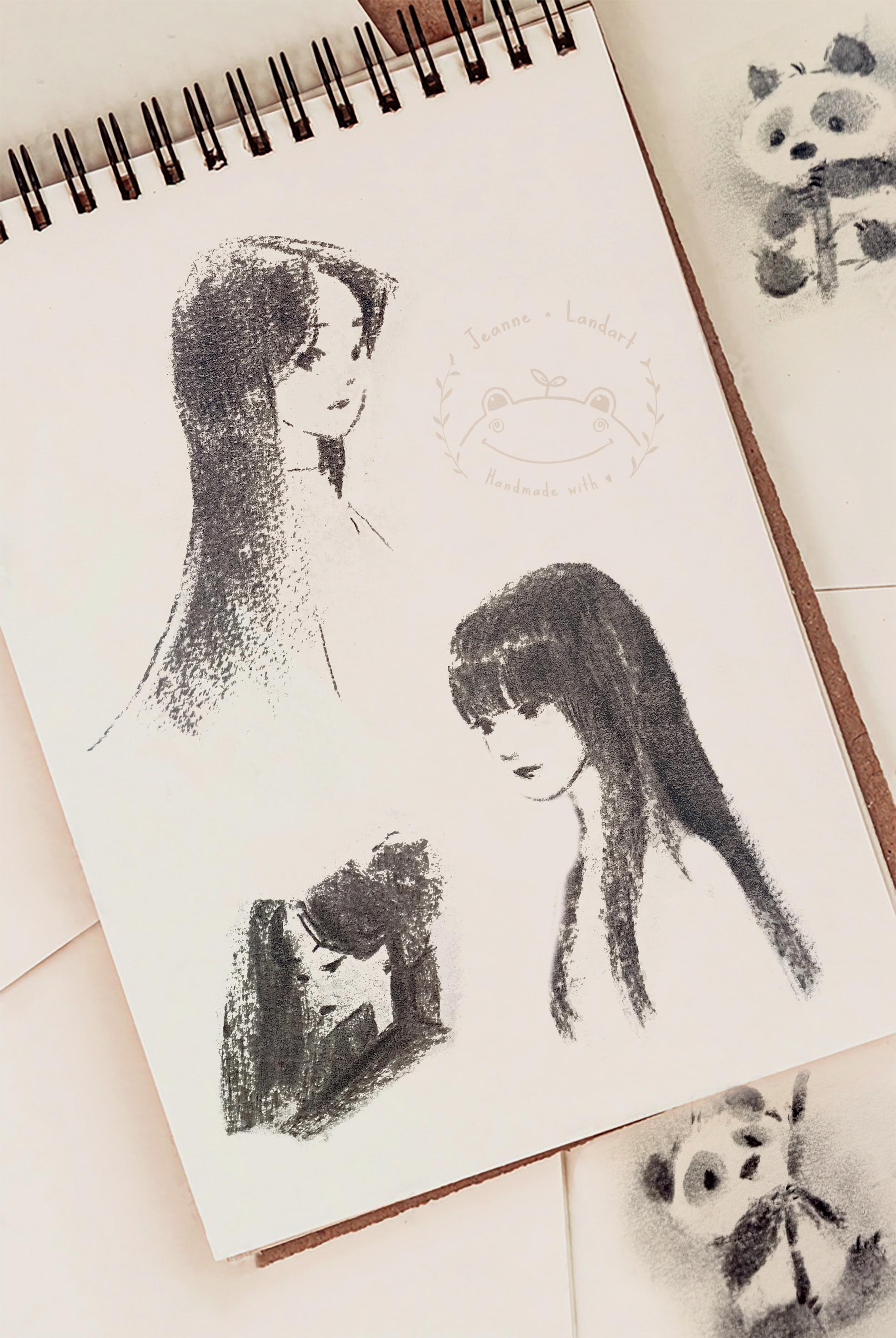 Croquis au fusain