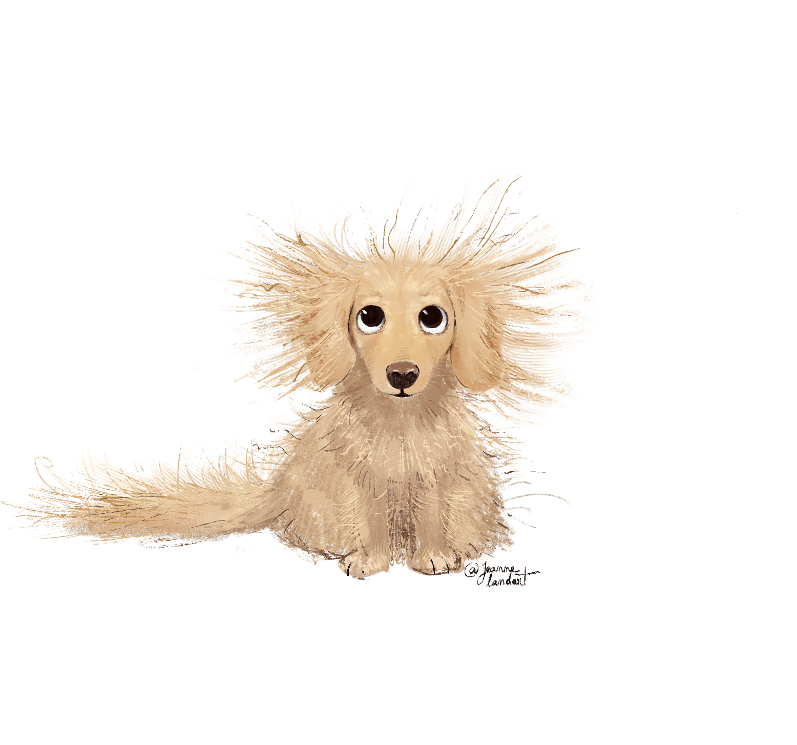 Illustration de conception de personnage représentant un chien