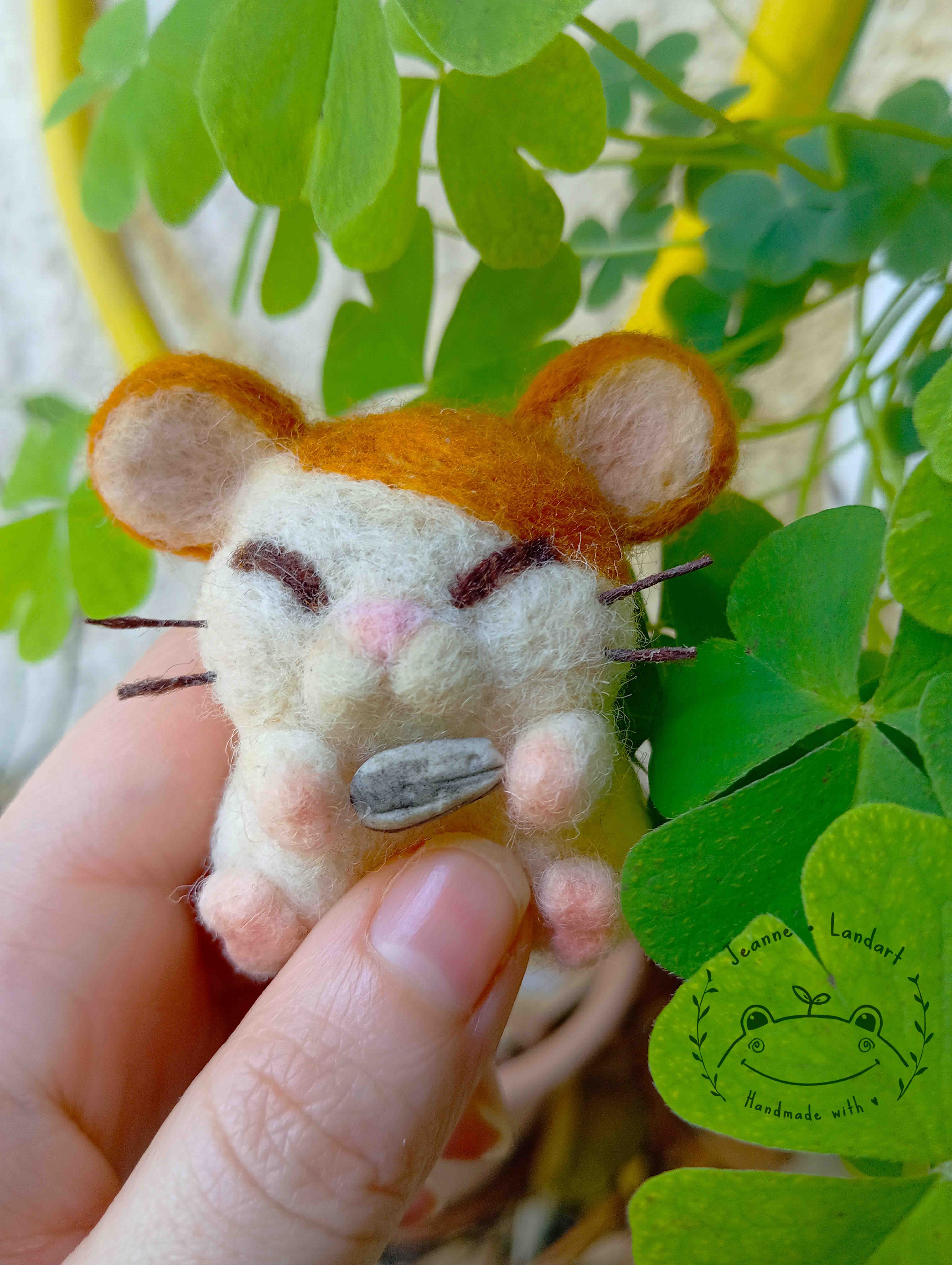 Figurine de Hamtaro feutré à l'aiguille