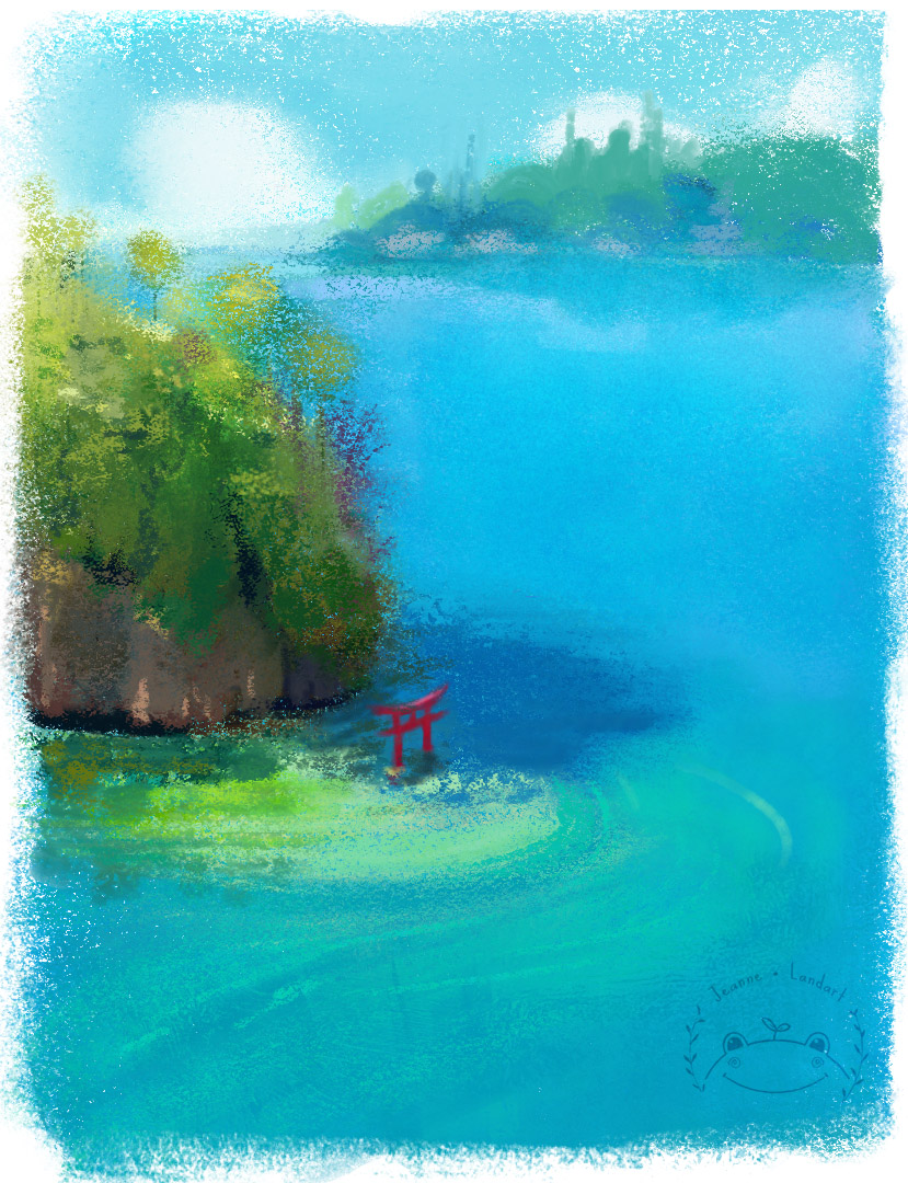Paysage numérique d’inspiration japonaise